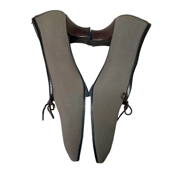 Thierry Rabotin Low Block Heel‎ Pumps Olive Green Bow Sz EU 41/ US 10.5 READ - Picture 6 of 12